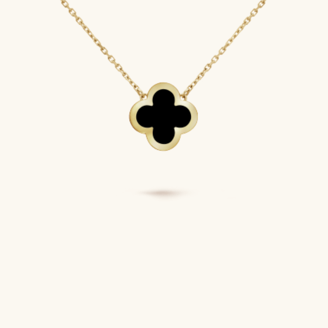 Clover Necklace Black